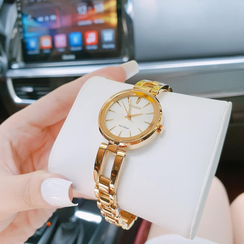 Đồng hồ C i t i zen  nữ EM0630-51D chính hãng chạy pin năng lượng ánh sáng