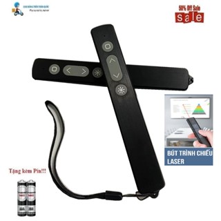 Bút Chỉ Trình Chiếu Slide PowerPoint Laser 2.4G ĐA NĂNG Bút Chỉ Máy Chiếu Nhạy, Độ Bền Cao