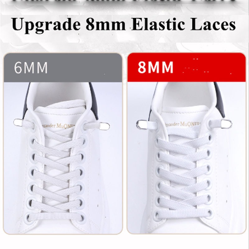 Dây giày thể thao đàn hồi khóa bấm kim loại HICKIES cho người lớn, trẻ em, nam nữ