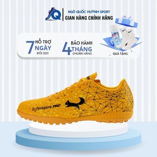 Giày đá bóng zocker inspire pro màu cam cao su nguyên khối, đế đinh răm tf - hàng chính hãng zocker