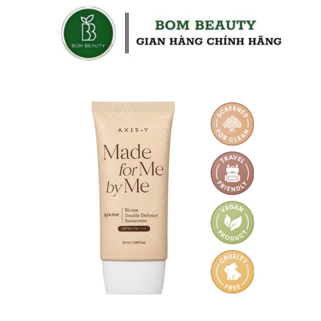 Kem chống nắng phổ rộng Axisy Biome Double Defense Sunscreen 50ml