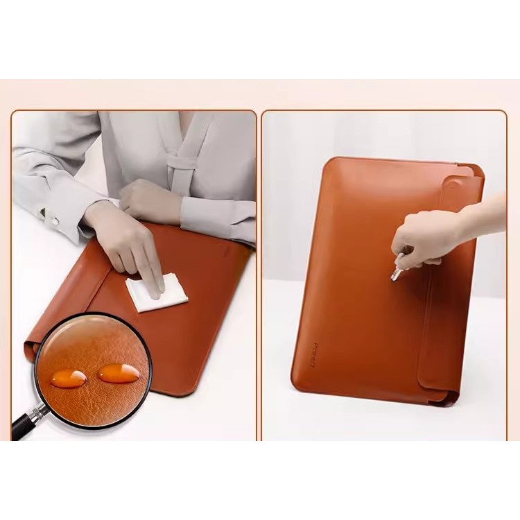 Bao da đựng Laptop Pi.sen LV Cao Cấp Kiêm Kệ Laptop