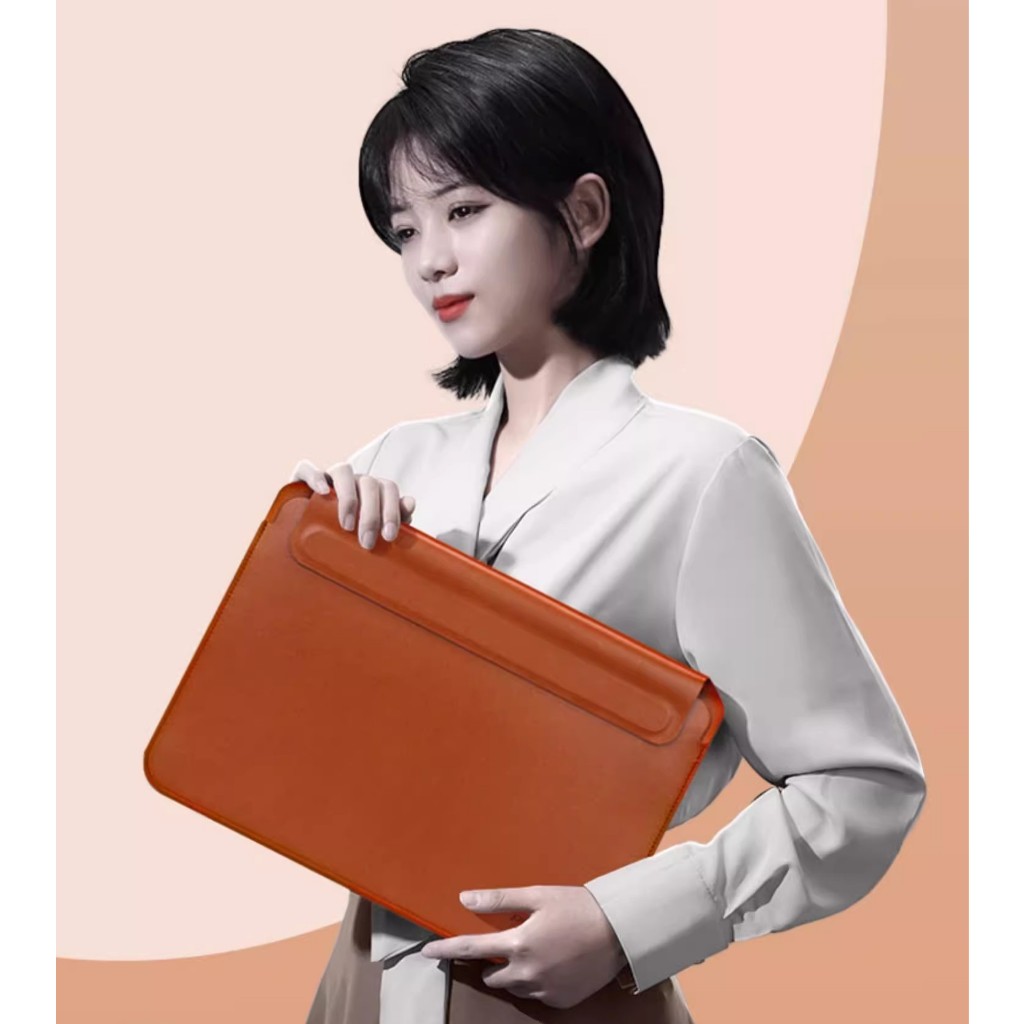 Bao da đựng Laptop Pi.sen LV Cao Cấp Kiêm Kệ Laptop