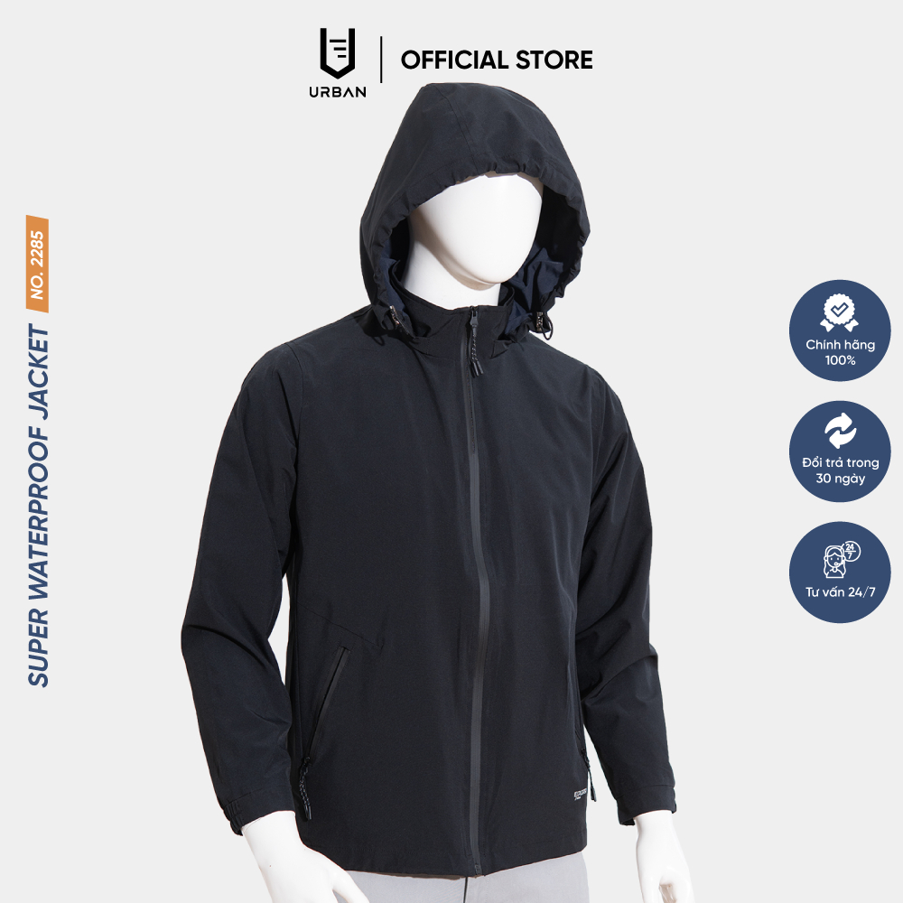 Áo Khoác 2 Lớp Có Mũ Nam Urban Chống Nước, Chống Gió, Kháng Bụi Tốt, Chống Nắng, Hạn Chế Nhăn, Mặc Đi Làm Đi Chơi NO.2Mũ