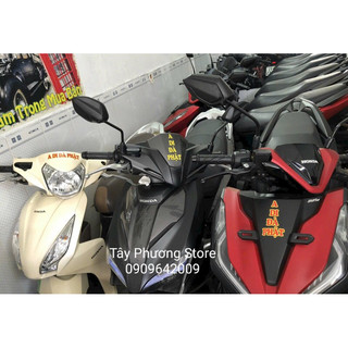 DECAL DÁN CHỮ “A DI ĐÀ PHẬT” (DÁN XE MÁY, V.v CHỐNG NƯỚC 100%).