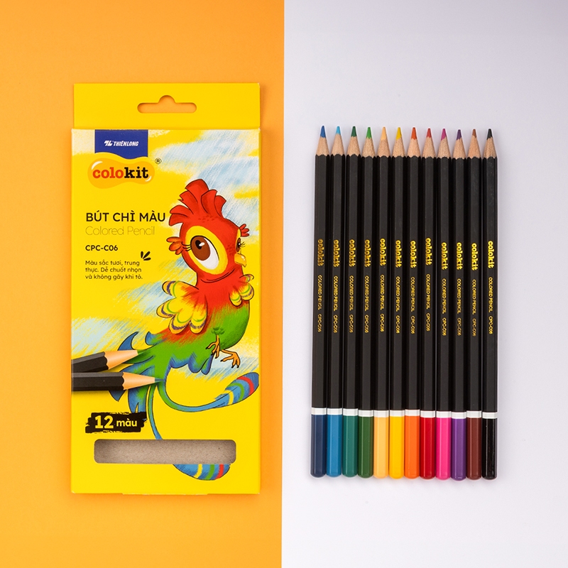 Bút chì màu Colokit CPC-C06 12 màu , vỏ ngẫu nhiên