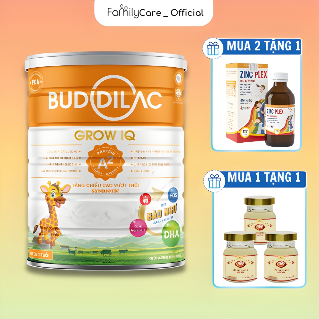 Sữa Bột Buddilac IQ Hộp 400/900g – Hỗ Trợ Phát Triển Trí Não Và Tăng Chiều Cao Cho Bé