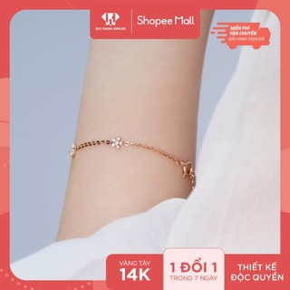 Lắc tay vàng 14k llf135 huy thanh jewelry