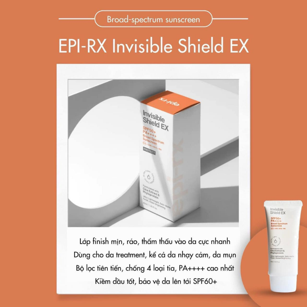 Kem chống nắng Epi- rx Invisible Shield Ex SPF 50+