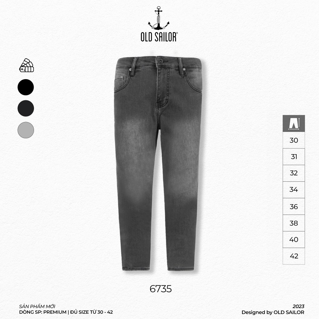 Quần jeans nam form slimfit Old Sailor -  Big size upto 42