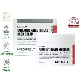 Kem dưỡng chống lão hóa vùng cổ medipeel+ collagen naite thread neck cream premium 2.0 100ml hàn quốc kem cổ mẫu mới