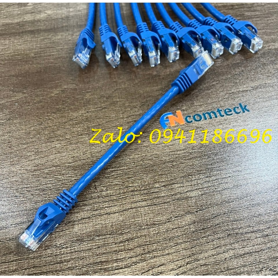 Dây nhảy patch cord 0.2m CAT6 - lõi đồng 100%, pass Fluke: ACT-LAN-6002BLD -20CM ANCOMTECK