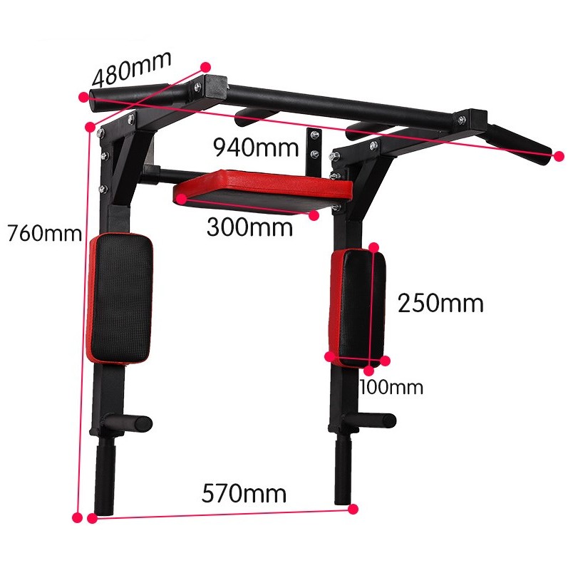 Bộ xà treo tường đa năng 8 trong 1 FED-XTT81 - chịu tải 300kg - VivaSport
