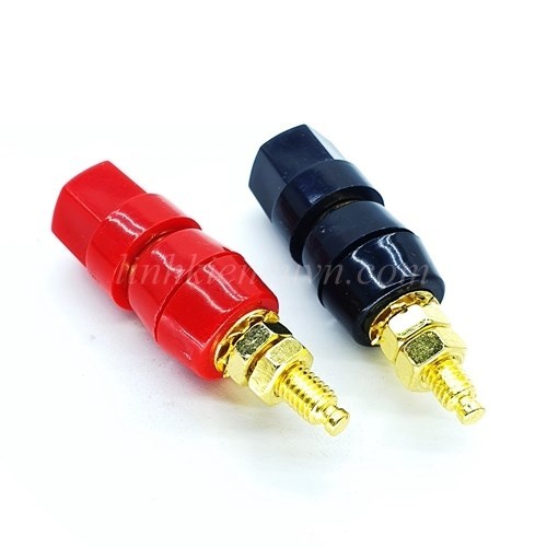 Cọc loa jack bắp chuối (đỏ + đen)
