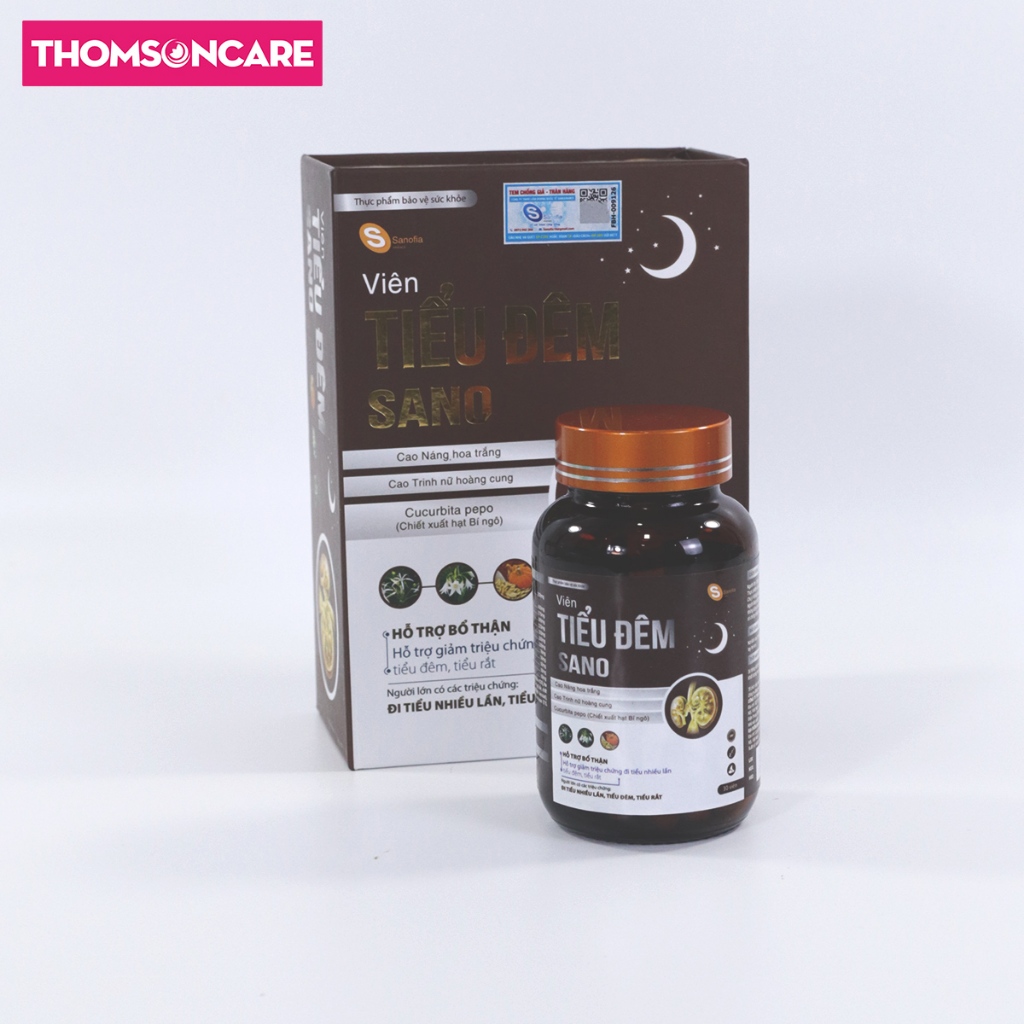 Viên tiểu đêm Sano Sanofia France- Giúp bổ thận, giảm tiểu đêm tiểu rát từ thảo dược- Từ thảo dược quý + kẽm- Hộp 30Viên