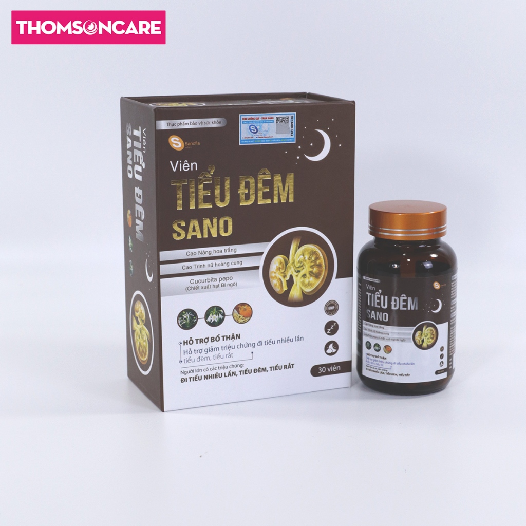 Viên tiểu đêm Sano Sanofia France- Giúp bổ thận, giảm tiểu đêm tiểu rát từ thảo dược- Từ thảo dược quý + kẽm- Hộp 30Viên