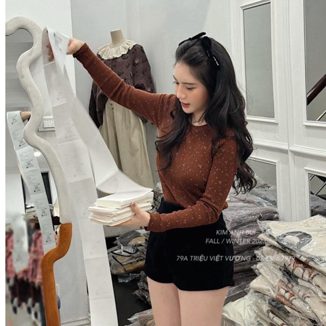 ÁO LEN THUN TĂM HOA NHÍ KAB SIÊU HOT