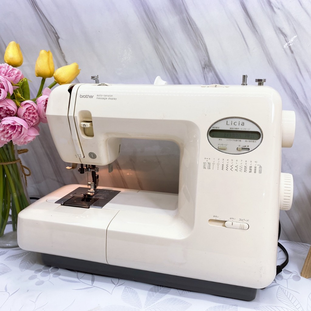 Máy May Mini Gia Đình Nhật Brother Cơ - Cực Bền- Máy Khỏe Êm - May Đầm Không Rung - Bảo Hành 12 Tháng