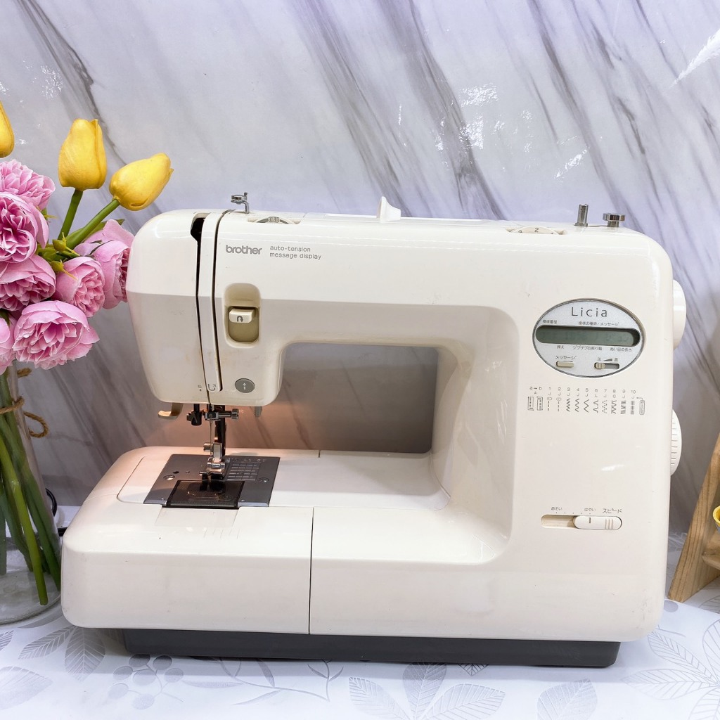 Máy May Mini Gia Đình Nhật Brother Cơ - Cực Bền- Máy Khỏe Êm - May Đầm Không Rung - Bảo Hành 12 Tháng