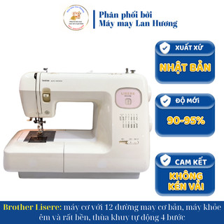 Máy May Mini Gia Đình Nhật Brother Cơ - Cực Bền- Máy Khỏe Êm - May Đầm Không Rung - Bảo Hành 12 Tháng