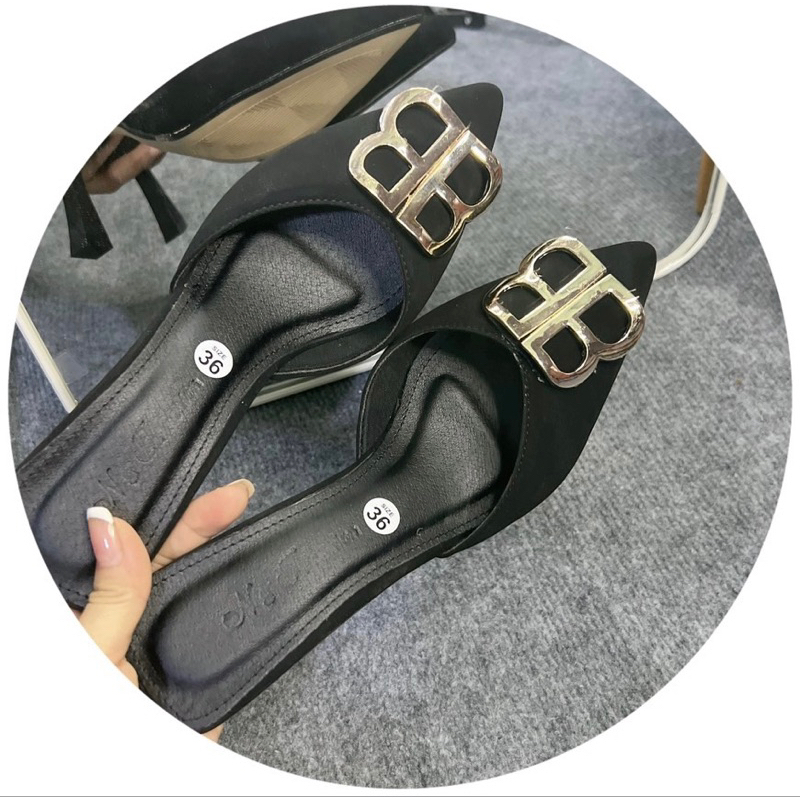 Sục cao gót mũi nhọn khoá B Bigsize 35-43