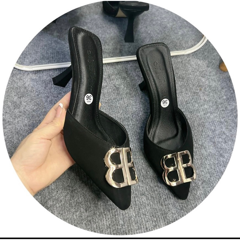 Sục cao gót mũi nhọn khoá B Bigsize 35-43