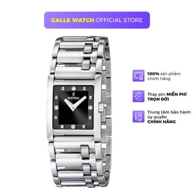 Đồng hồ nữ Festina F16550/4 mặt kính cứng chống xước tốt, chống nước 5ATM, dây thép đeo tay thời trang, tinh tế