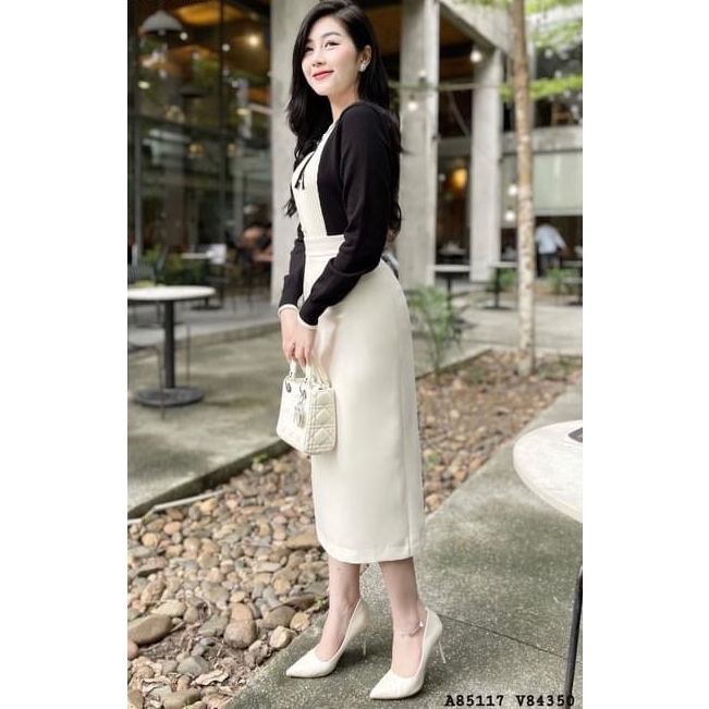 Chân váy bút chì công sở Nahi.vn dáng dài 80cm qua gối NH23