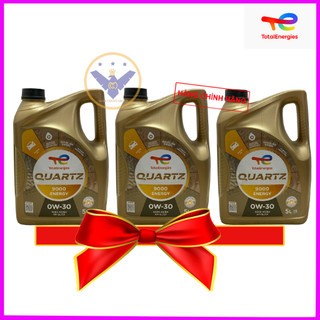 3 dầu nhớt ô tô cao cấp tổng hợp Total Quarzt 9000 0W-30 can 5L