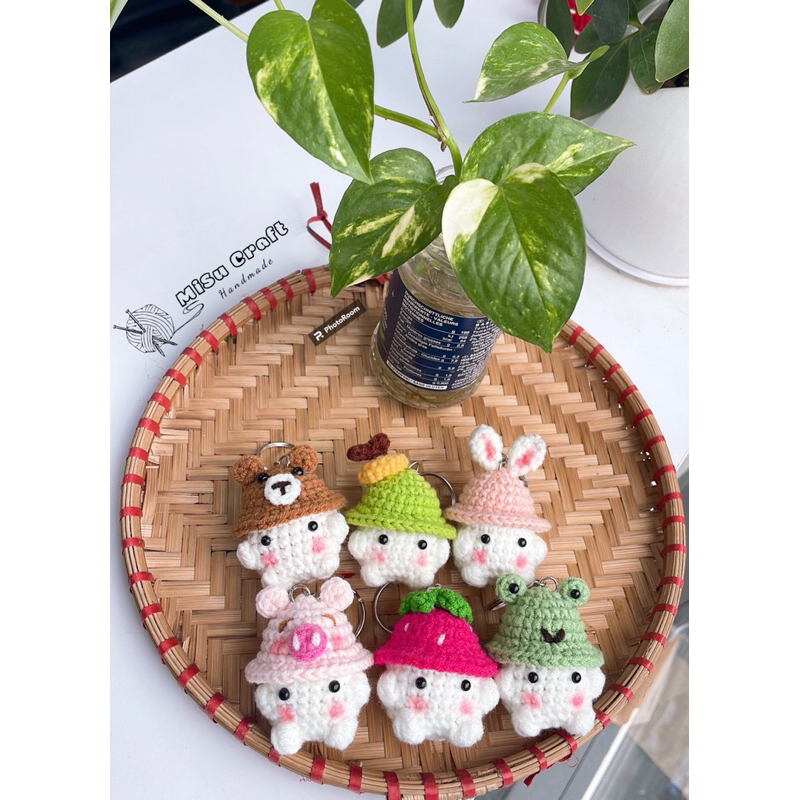 🍄 Móc khoá bé nấm đội mũ siêu cute - Móc khoá bé nấm chonky handmade ko ơi
