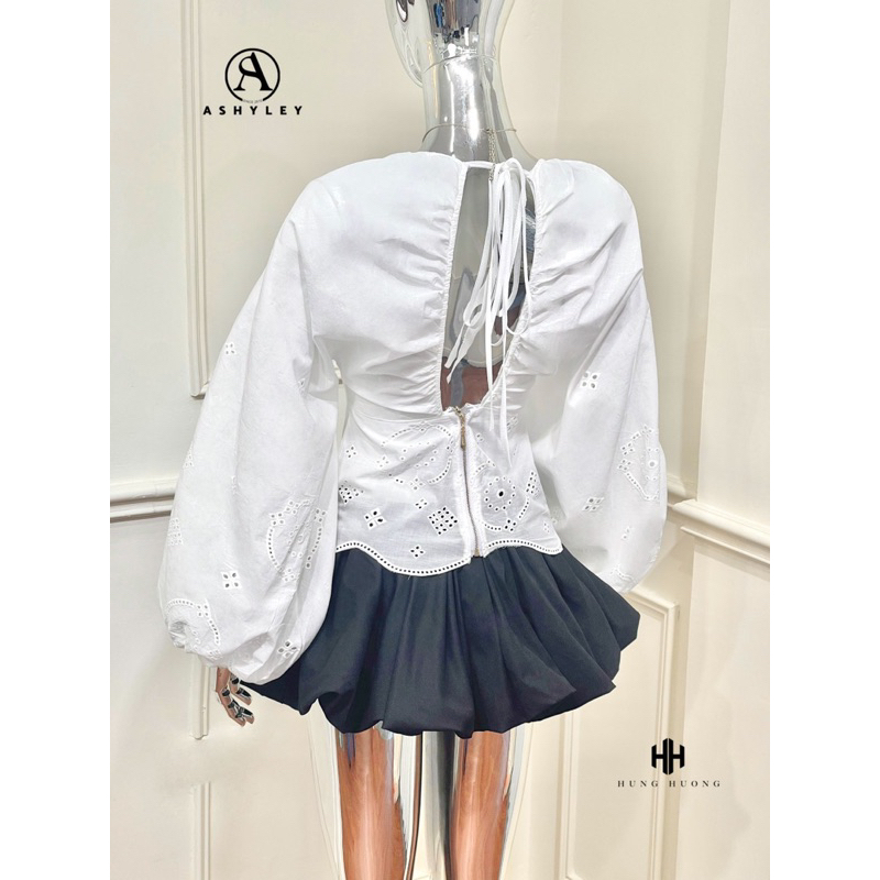 Set Áo Tay Bồng Chân Váy Xòe TKCC ASHYLEY