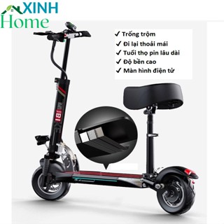 Xe scooter điện SPORT BIKE gấp gọn có phanh đĩa giảm sóc, động cơ 500W pin 36V, đồng hồ điện tử một lần sạc đi 40km