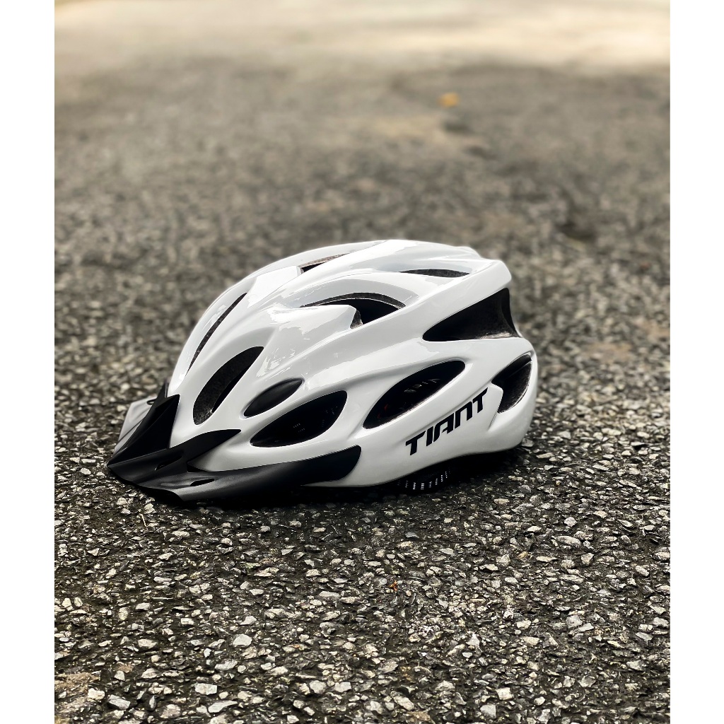 NÓN BẢO HIỂM THỂ THAO TIANT D08 MÀU TRẮNG BÓNG CHÍNH HÃNG