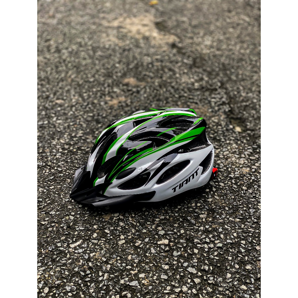 NÓN BẢO HIỂM THỂ THAO TIANT D08 TRẮNG XANH LÁ CHÍNH HÃNG