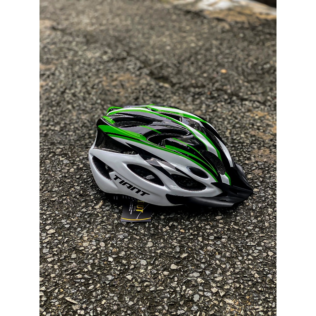 NÓN BẢO HIỂM THỂ THAO TIANT D08 TRẮNG XANH LÁ CHÍNH HÃNG