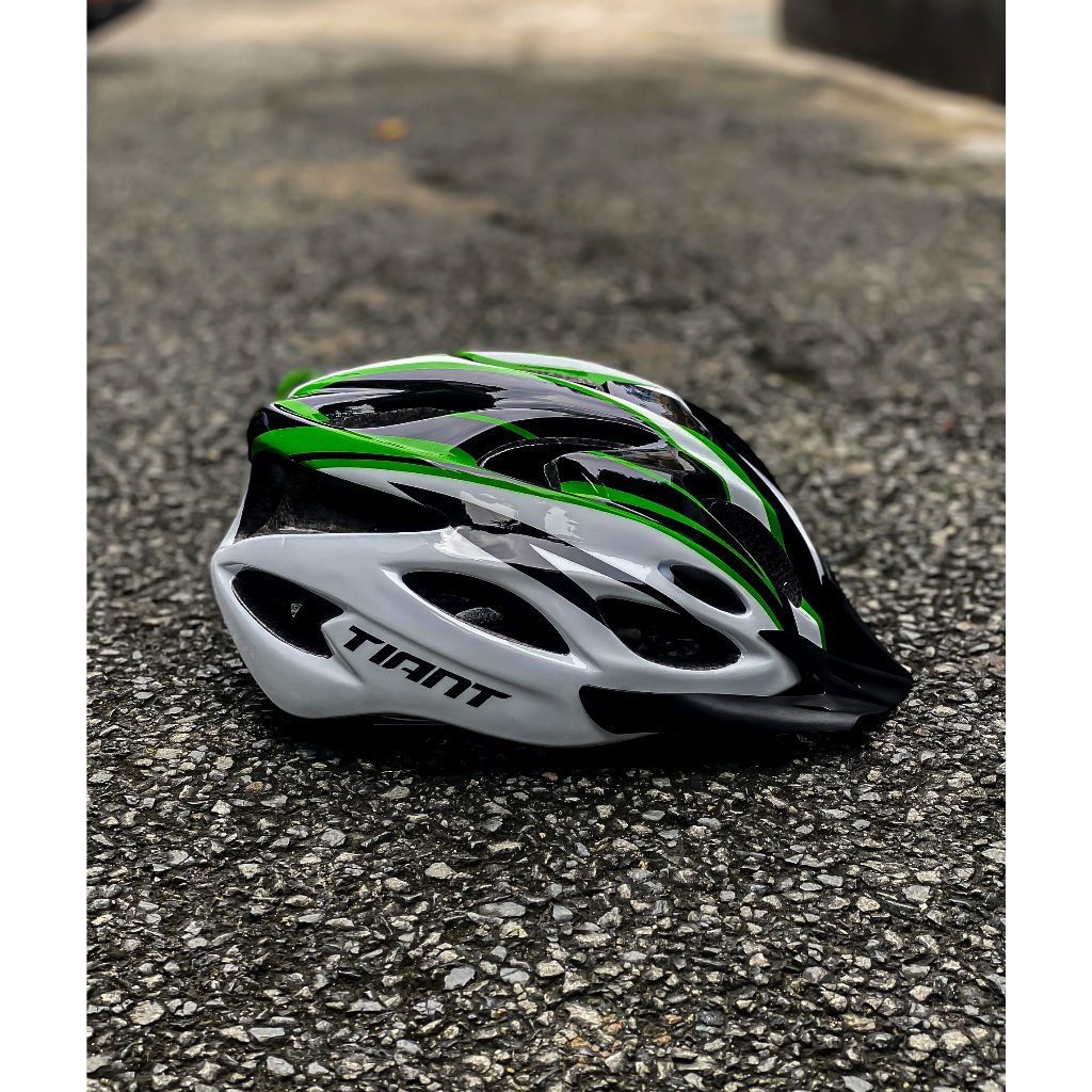 NÓN BẢO HIỂM THỂ THAO TIANT D08 TRẮNG XANH LÁ CHÍNH HÃNG