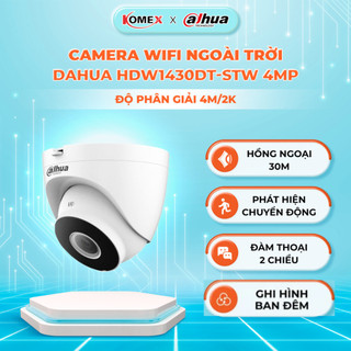 Camera trong nhà wifi DAHUA HDW1430DT-STW 4MP hồng ngoại phân giải 2k sắc nét, đàm thoại 2 chiều kèm cảnh báo an ninh