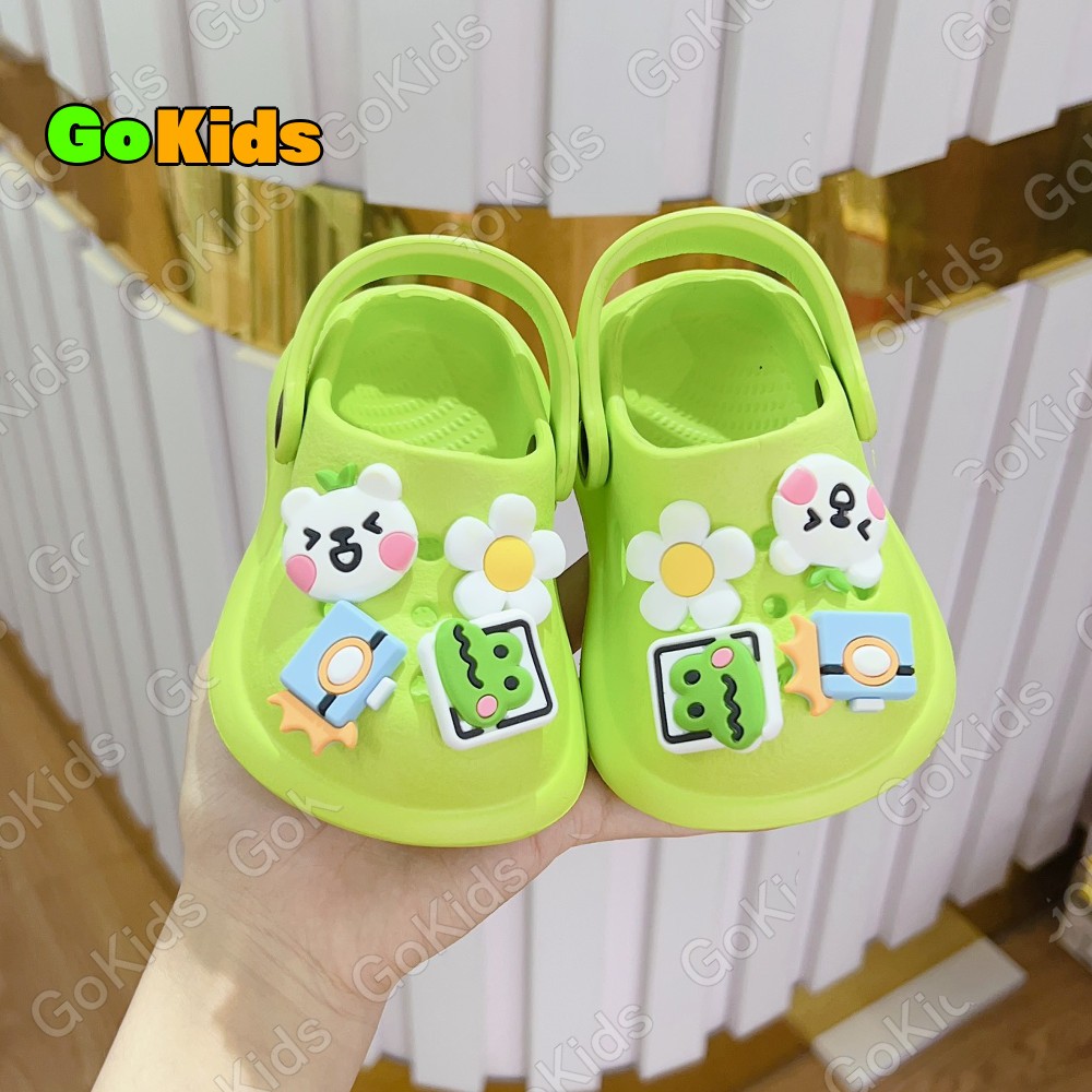 Dép Sục HOA Chống Trơn Trượt Siêu Nhẹ Dành Cho Bé Trai-Bé Gái sz18-29