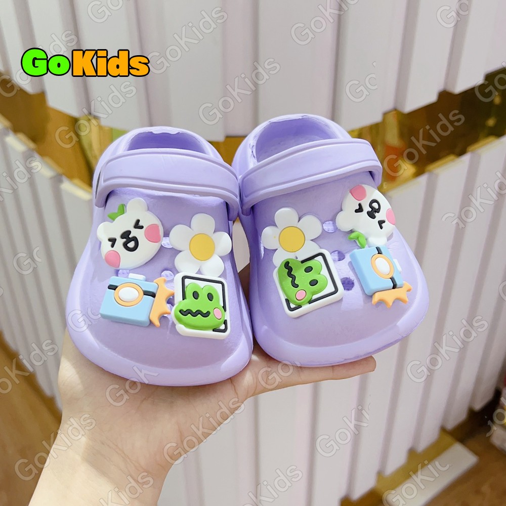 Dép Sục HOA Chống Trơn Trượt Siêu Nhẹ Dành Cho Bé Trai-Bé Gái sz18-29