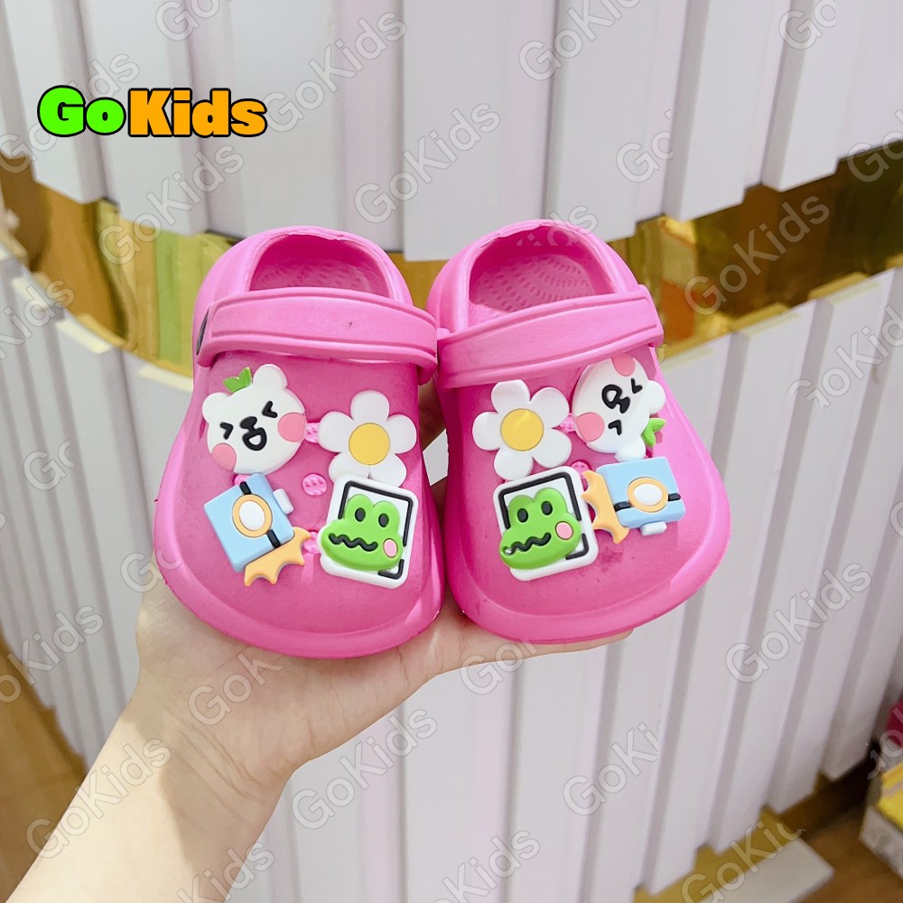 Dép Sục HOA Chống Trơn Trượt Siêu Nhẹ Dành Cho Bé Trai-Bé Gái sz18-29