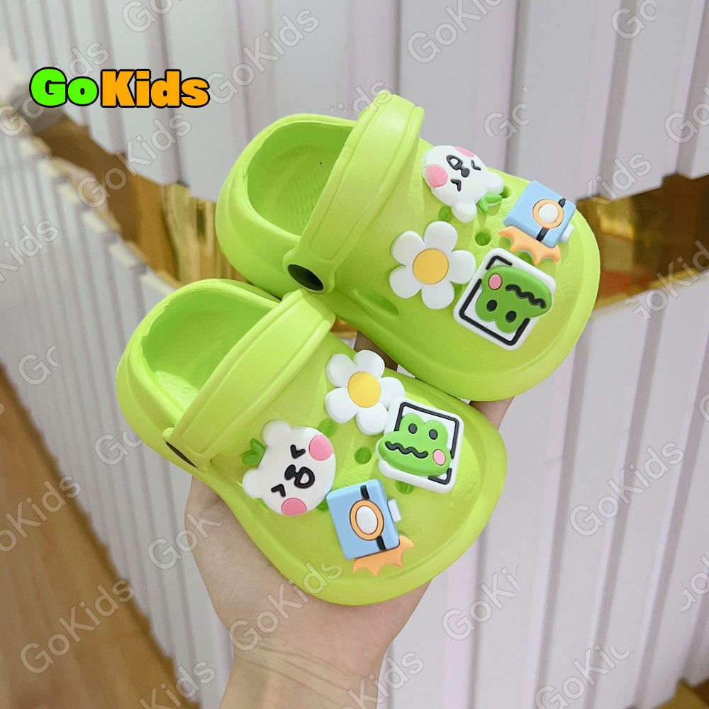 Dép Sục HOA Chống Trơn Trượt Siêu Nhẹ Dành Cho Bé Trai-Bé Gái sz18-29