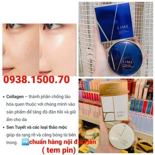Phấn nước dưỡng ẩm chống lão hóa da 3in1 lime v collagen ample cushion spf50+ pa+++