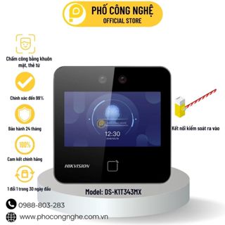 Máy chấm công khuôn mặt Hikvision DS-K1T343MX