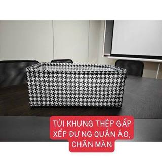 TÚI ĐỰNG CHĂN MÀN ZICZAC KHUNG SẮT