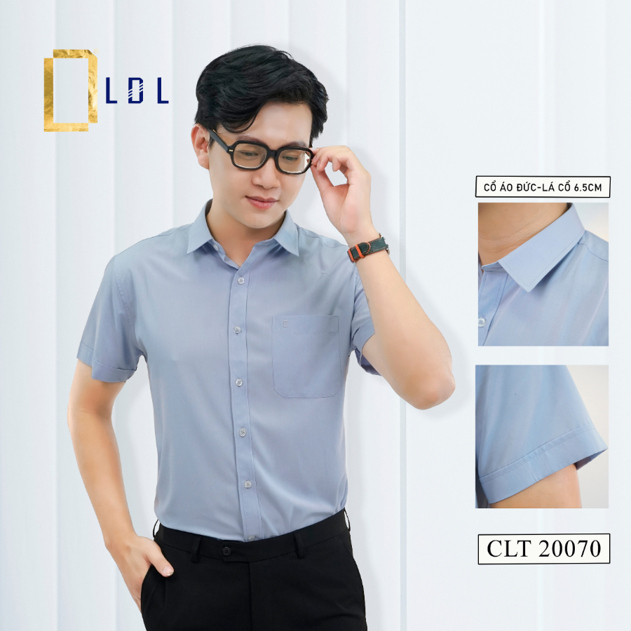 Áo Sơ Mi Cộc Tay Trơn Chất Liệu BAMBOO Hạn Chế Nhăn Nhàu, Thấm Hút Mồ Hôi Nhiều Màu Thương Hiệu LDL - CLY