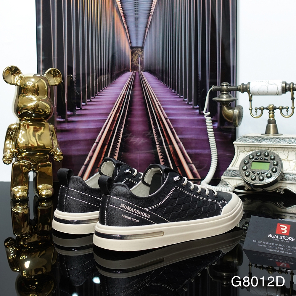 Giày da nam cao cấp Bun Store kiểu dáng giày lười G8012D