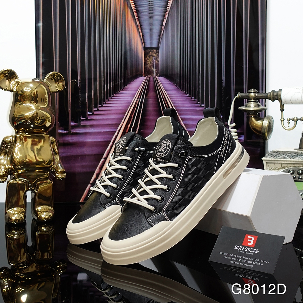Giày da nam cao cấp Bun Store kiểu dáng giày lười G8012D