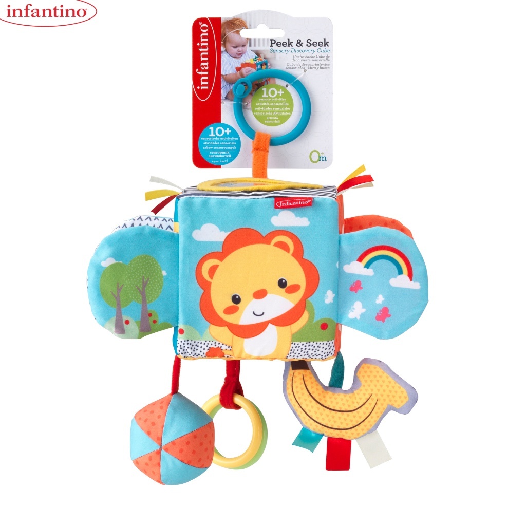 Đồ chơi treo nôi cũi Infantino Peek&Seek cho bé 0m+, đồ chơi trẻ em kích thích giác quan - Monnie Kids