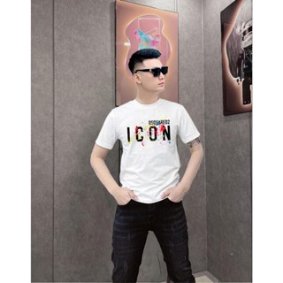 Áo Thun Ngắn Tay DSQ Chữ ICON Vẩy Sơn Trẻ Trung Năng Động Vải Cotton 100% Cao Cấp - BM2156