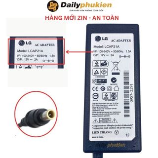 Adapter nguồn màn hình LG W1943SE, Dây nguồn màn hình LG 12v 2a xịn
